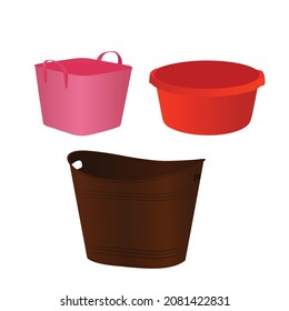 Plastic Basket Vector Design, Plastic Basket