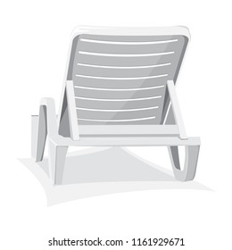 Plastic beach chair isolated on white background