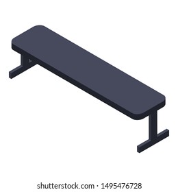Plastic bench icon. Isometric of plastic bench vector icon for web design isolated on white background