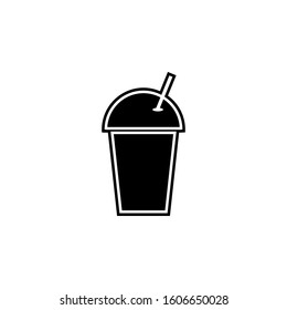 plastic beverage cup icon. Simple glyph, flat vector of kitchen icons for ui and ux, website or mobile application