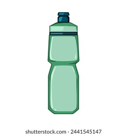 plastic bike bottle cartoon. fitness reusable, container blue, energy exercise plastic bike bottle sign. isolated symbol vector illustration