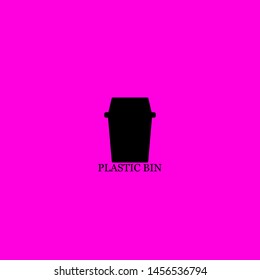plastic bin icon sign signifier vector