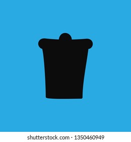 plastic bin icon vector