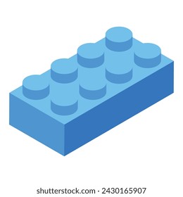 Plastic block icon isometric vector. Toy construction. Children playing