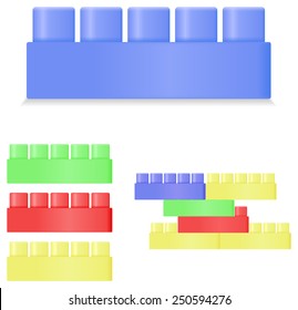 Plastic blocks for children - vector isolated