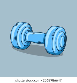 Plastic Blue Dumbbells for Bodybuilding