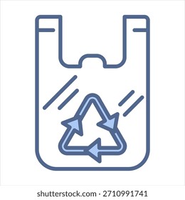 Ilustração de vetor de ícone azul plástico