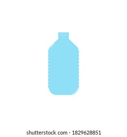 Plastic blue water bottle. Large container for cooler. Vector