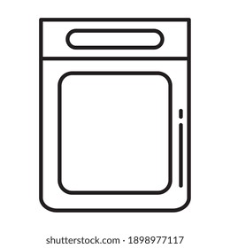 plastic board kitchen utensil line style icon vector illustration design