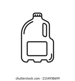 Plastic bottle of American milk icon. High quality black vector illustration.