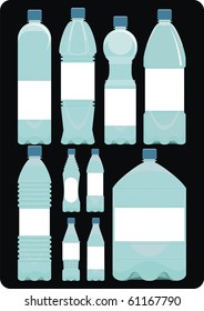 plastic bottle black