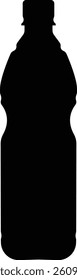 Plastic bottle black icon . Vector flat style signs of drinking water or bottled water beverage template design elements, Natural and healthy lifestyle concept, isolated on transparent background,