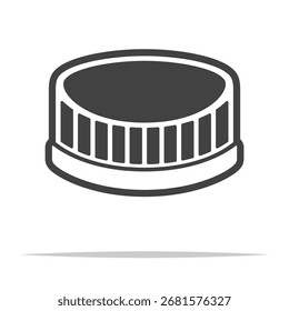 Plastic bottle cap icon transparent vector isolated illustration