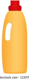 Plastic bottle with a chemical agent. Vector illustration.