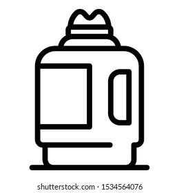 Plastic bottle cleaner icon. Outline plastic bottle cleaner vector icon for web design isolated on white background
