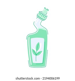 Plastic Bottle with Cleaning Detergent as Domestic Disinfectant for Washing Vector Illustration