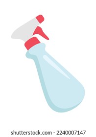 Botella de plástico para limpiar icono plano Reciclado. Ilustración del vector