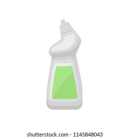 Plastic bottle of cleaning product, household cleaning chemical product container vector Illustration isolated on a white background