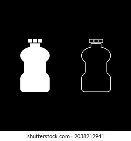 Plastic bottle Cleanser icon white color vector illustration flat style image set