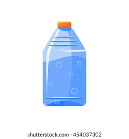 Plastic Bottle With Clear Water Simplified Icon