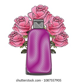 plastic bottle for cosmetic packaging for shampoo flowers essence
