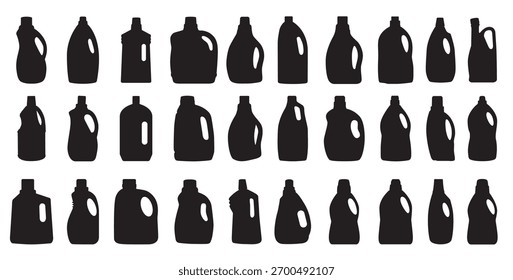 Ilustración vectorial de la silueta del diseño de la botella de plástico