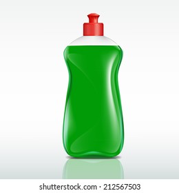 plastic bottle of detergent
