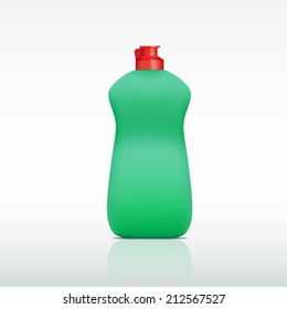 plastic bottle of detergent