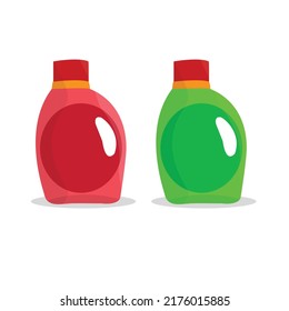 botella de plástico ilustración de color diferente sobre fondo blanco, mejor ilustración del vector de botella de plástico cartoonista