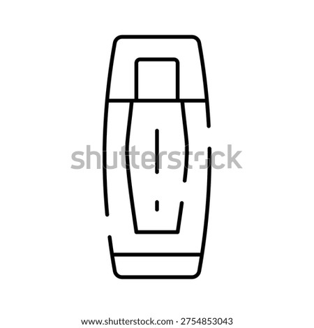 Plastic bottle with dispenser containing liquid soap or shampoo for daily bath and hair care, minimalist studio cutout on white background for commercial and ui use