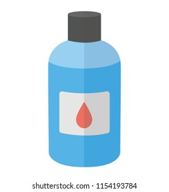 
Plastic bottle with a driblet stricker showcasing icon for oil 
