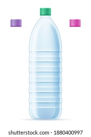 botella de plástico para agua potable ilustración vectorial transparente aislada en fondo blanco