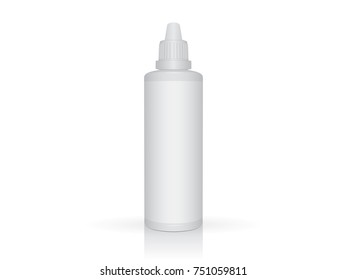 plastic bottle is easy to change colors mock up vector template