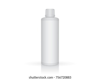 plastic bottle is easy to change colors mock up vector template