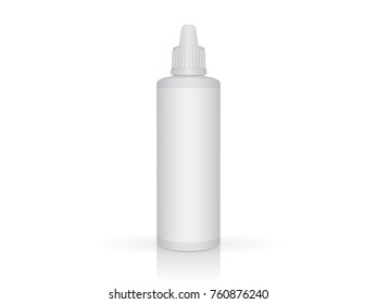 plastic bottle is easy to change colors mock up vector template