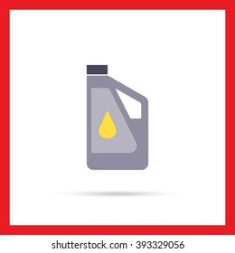Plastic bottle of engine oil