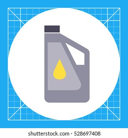 Plastic bottle of engine oil
