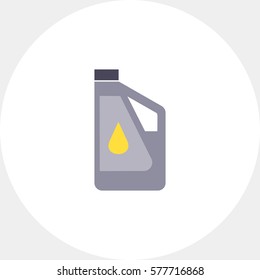 Plastic bottle of engine oil