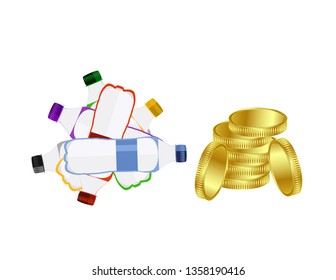 Plastic bottle exchange for money