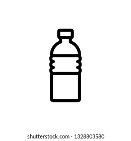 Plastic bottle flat icon. Editable vector 64x64 Pixel.