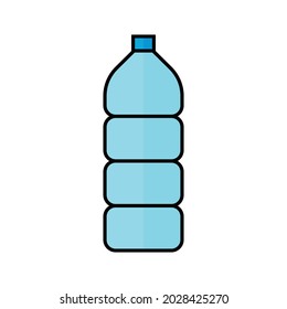 Plastic Bottle flat Icon on white background