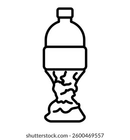 plastic bottle garbage icon. environment