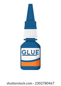 Plastic bottle of glue vector illustration isolated on white background