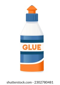 Plastic bottle of glue vector illustration isolated on white background