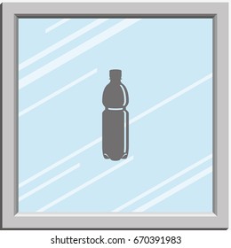 Plastic bottle icon.