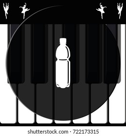 Plastic bottle icon.