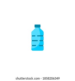 Plastic bottle icon. Ecology icon. Simple, flat, color.