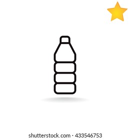 plastic bottle icon eps 10 vector illustration jpg picture flat