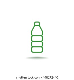  Plastic bottle icon flat