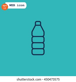  Plastic bottle icon flat
